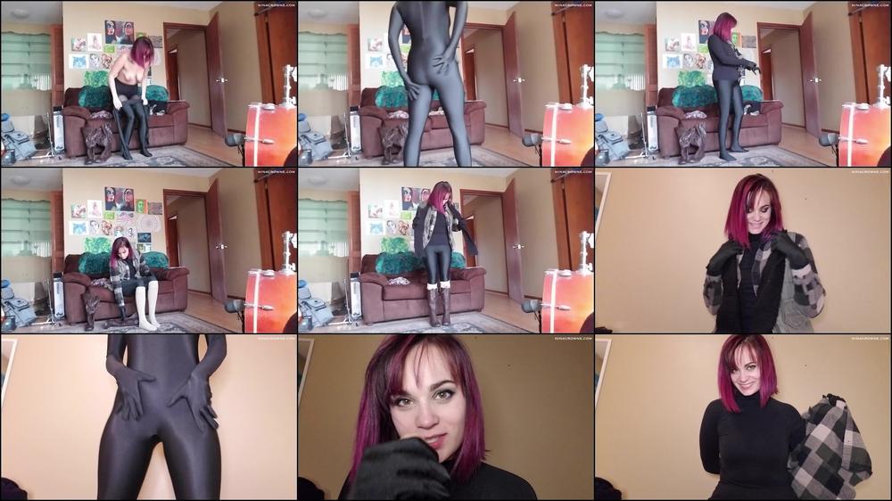 Spandex Catsuit Tease