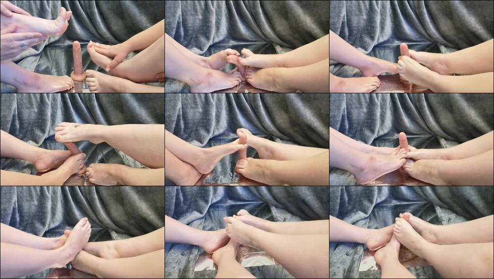 Two Girls, One Cock Footjob