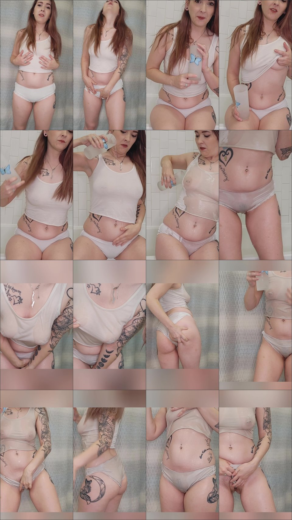 Luluayana Wet White T Shirt And Panties