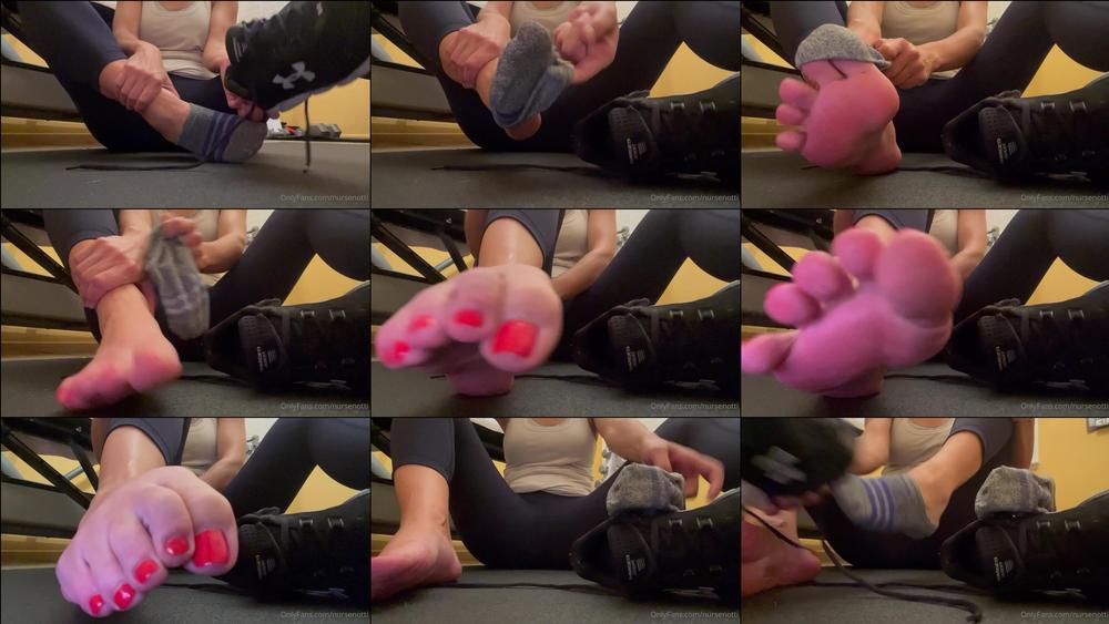 nursenotti 12 05 2022 2452479694 Post workout sock peel for my feet lovers