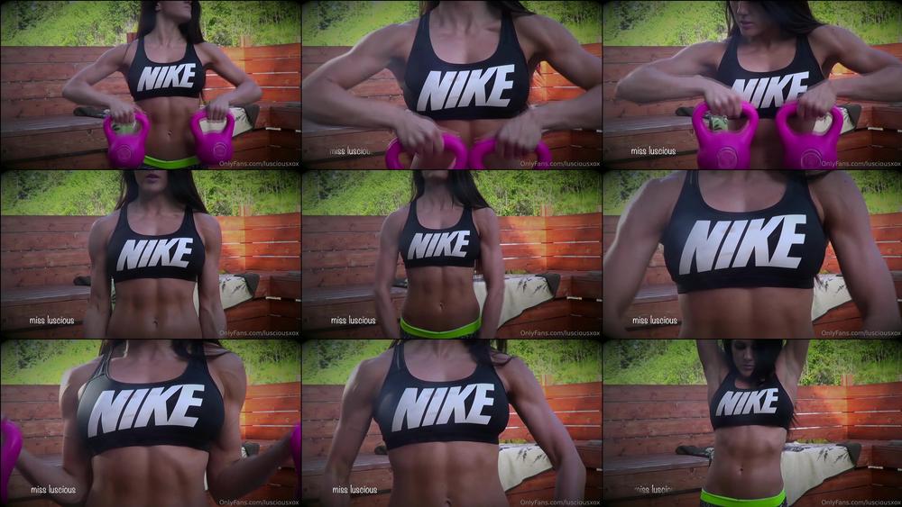 lusciousxox 791908688 for all my fitness lovers kettlebell workout time check out that arm pump though 1