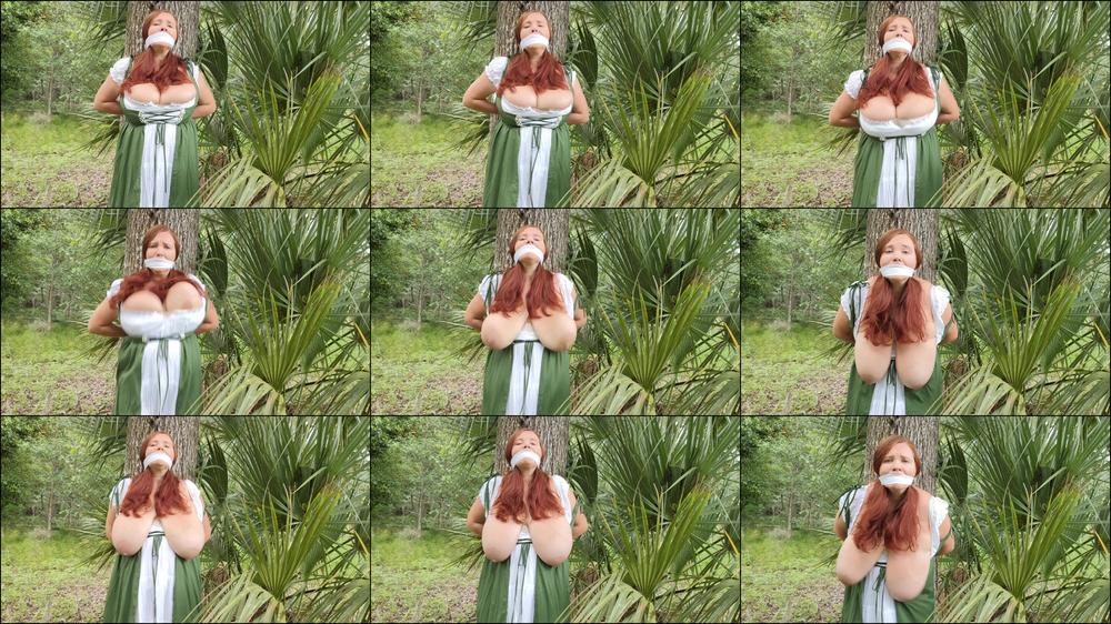 Red-haired Maiden Bound and Gagged in the Woods - May 27, 2023