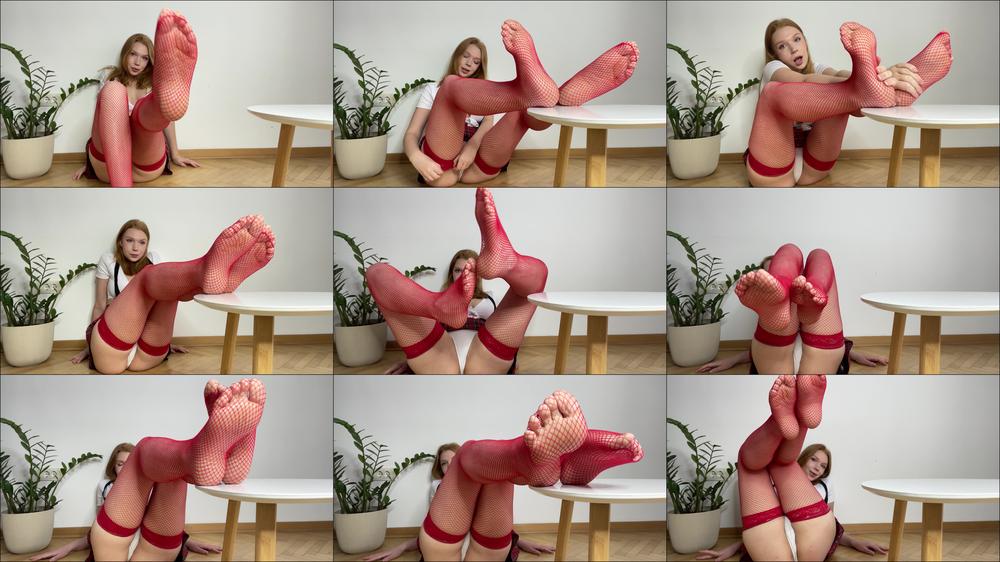 Katerina SweetFeet - My Red Fishnet Stockings