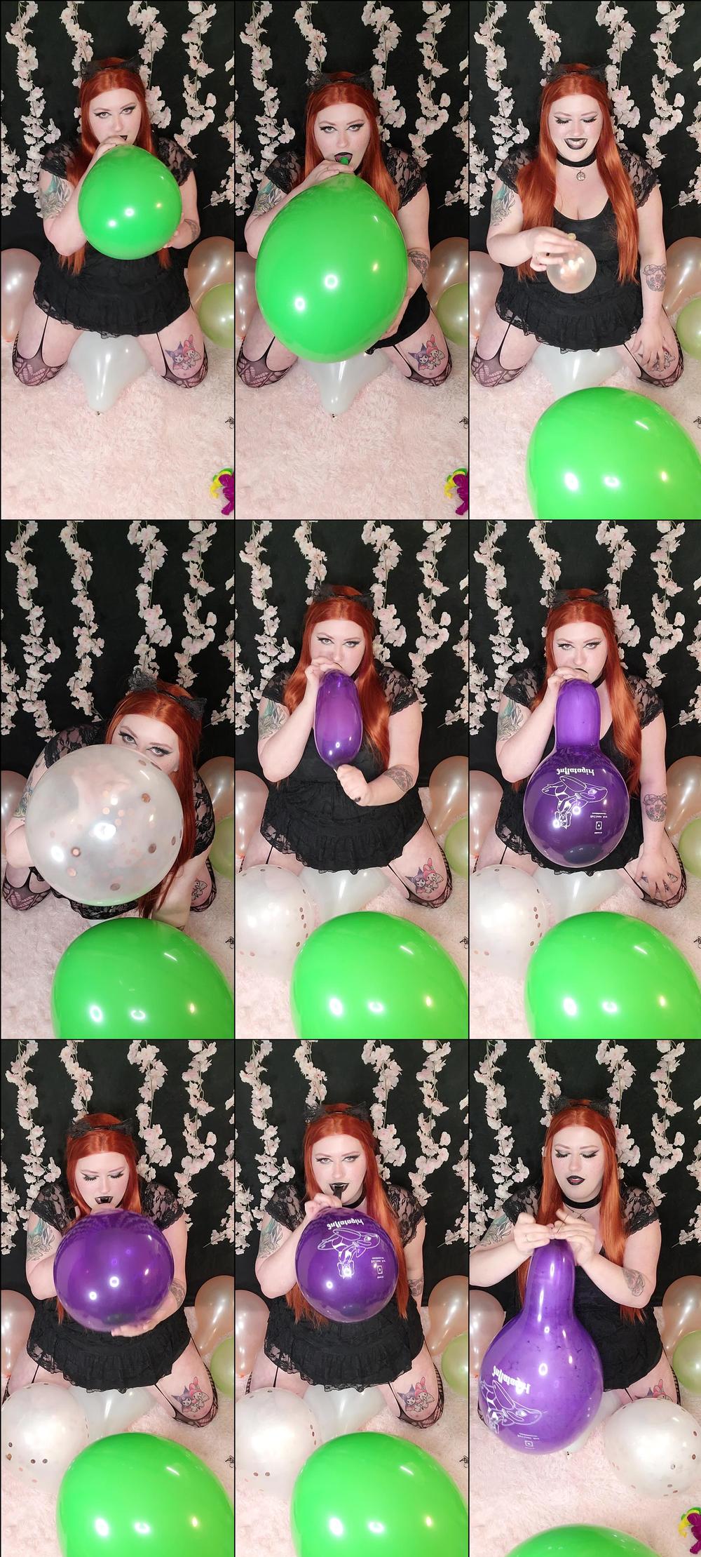 Goth Ginger BBW & her Rainbow Balloons - March 07, 2022