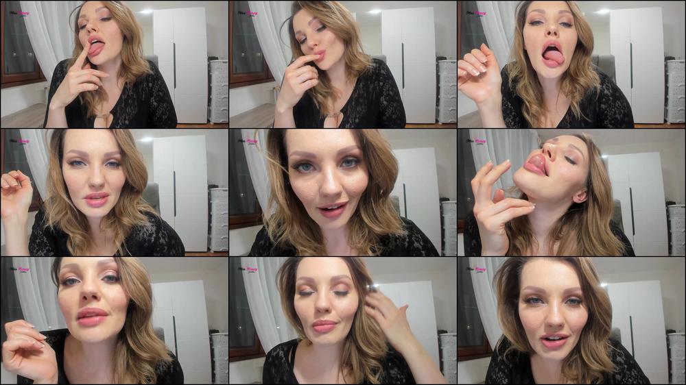 Sensual tongue tease with joi