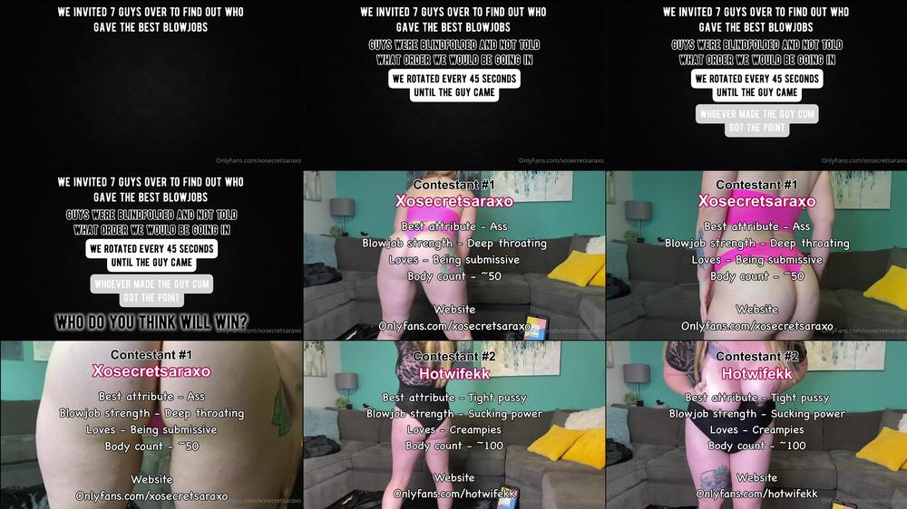 xosecretsaraxo 07 05 2022 2447287107 Just sent out the blowjob compilation, here is a sneak peak  Find out who will win @xo