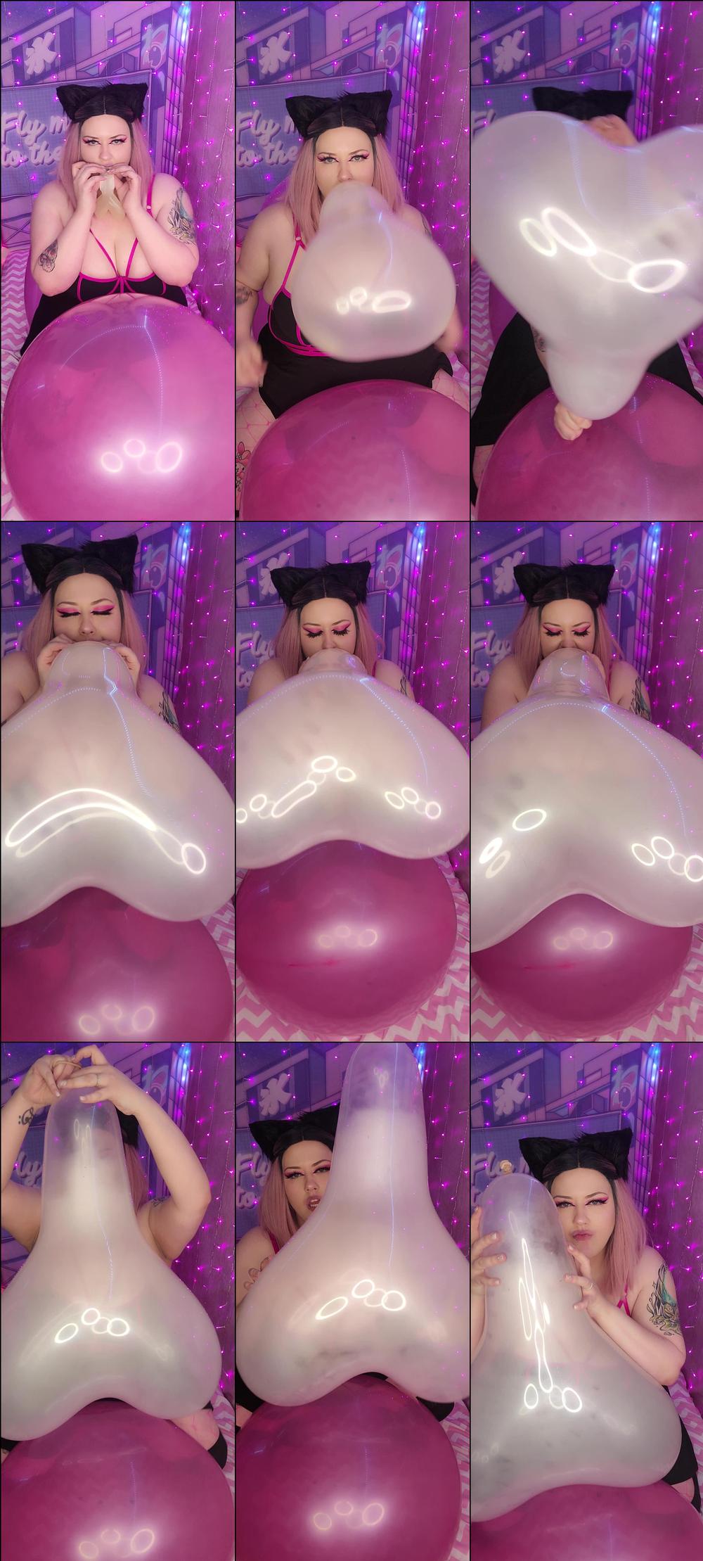 Goth kitten overinflates heart balloon - December 01, 2021
