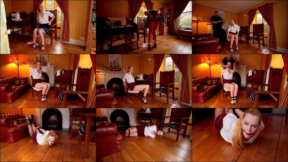 Ariel Anderssen Cuffed Tied Gagged By Intruder