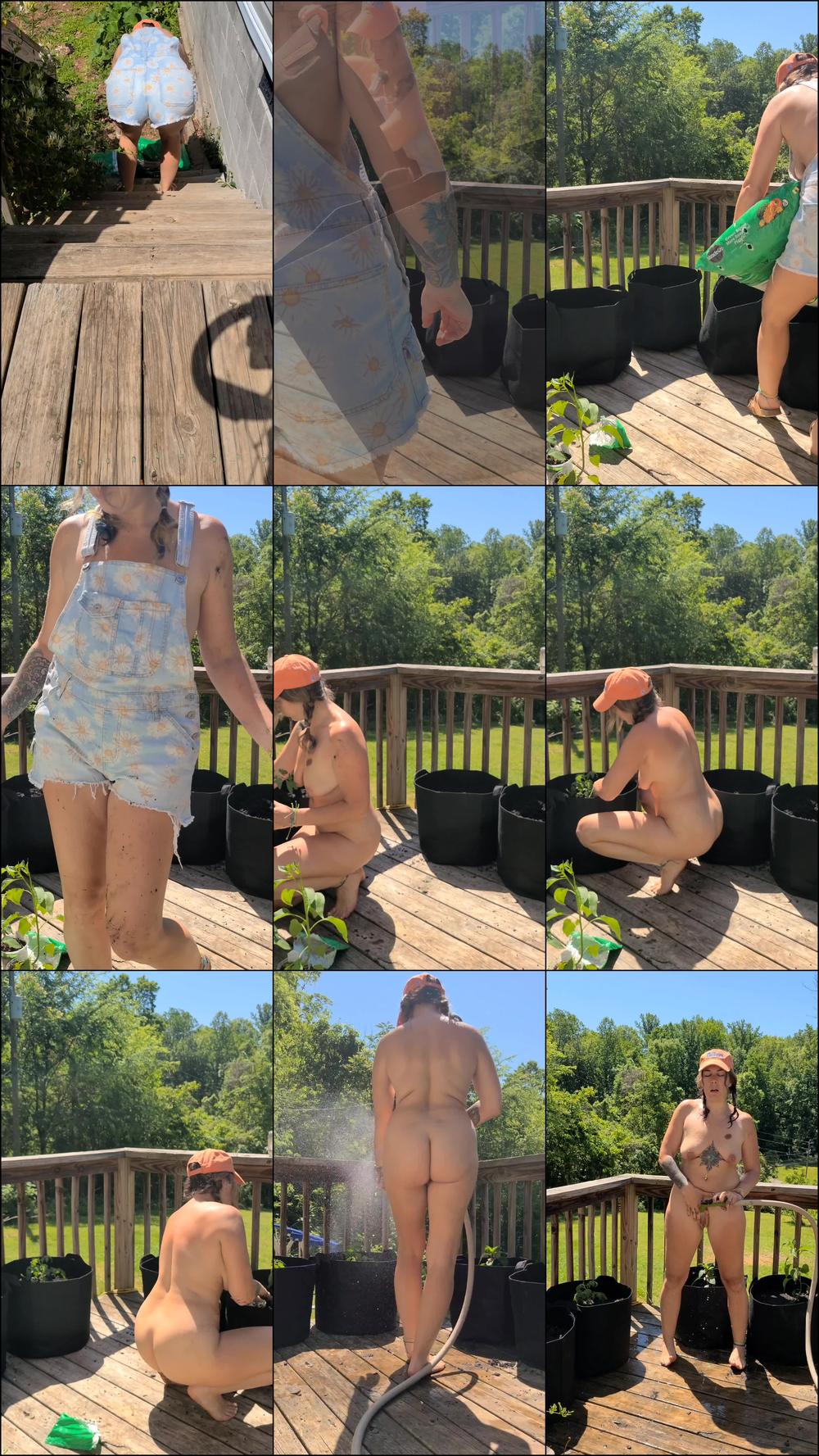 Naughty Gardening Hose Shower