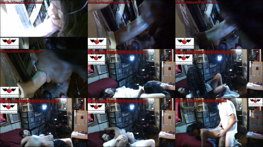 Ebony maid gives gloryhole BJ then fucks