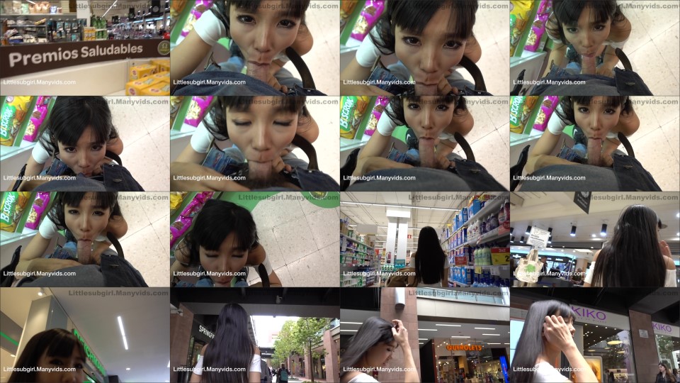 Littlesubgirl Public Facial Amp Cum Walk At Crowded Mall