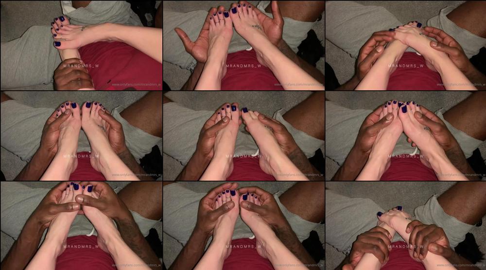 mrandmrs_w 02 02 2021 2023032775 Chilling with my feet dangling over his shoulders and into his lap   heâs getting so har
