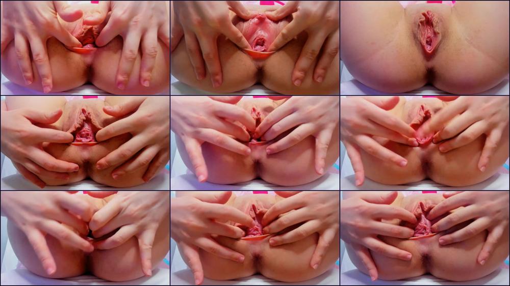 stretching tight pussy with two fingers
