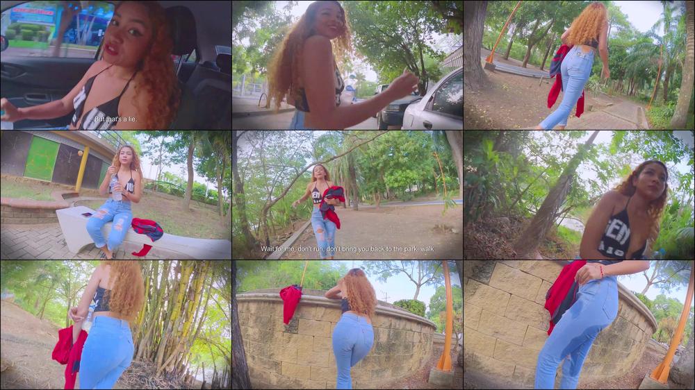 WALKING AND PISSING JEANS OUTDOORS