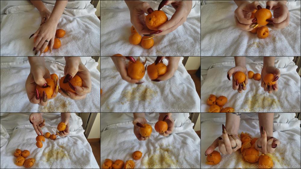 Goddess Lilith Orange Destruction With My Long Nails