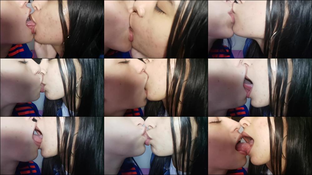 Wet Kisses Tongues Sexy Lesbian