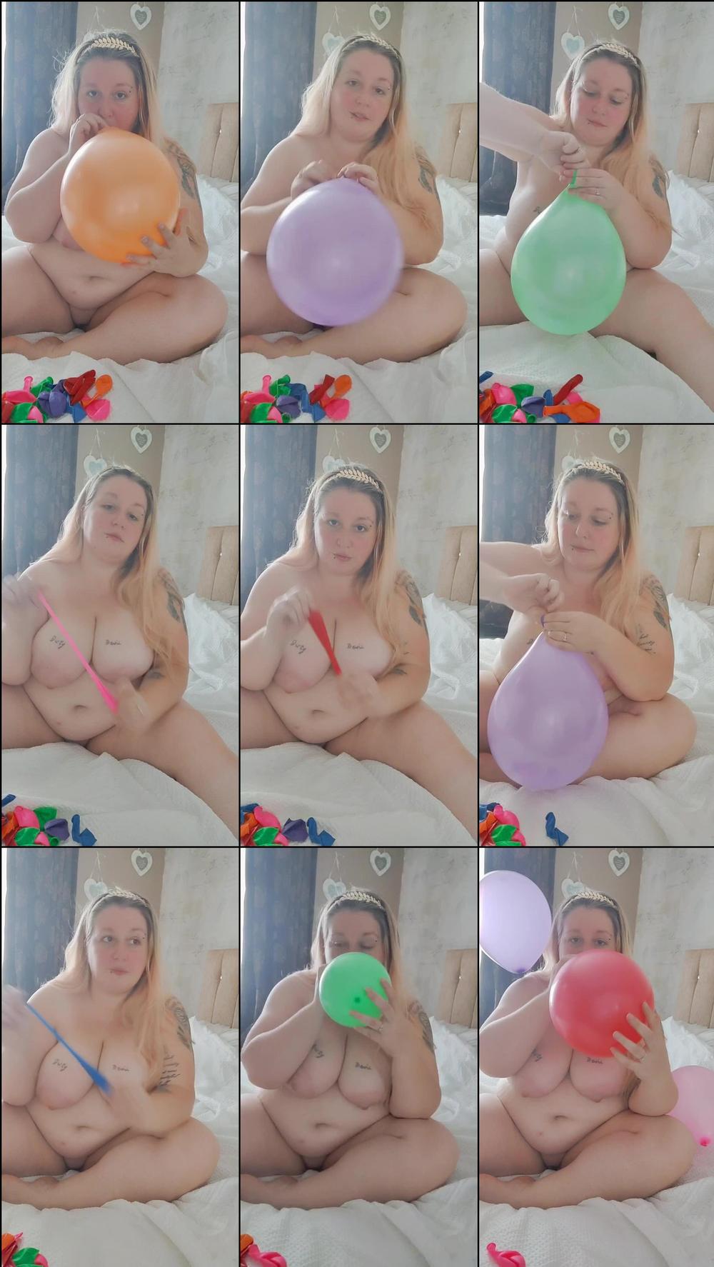 Naked balloon blowing - June 17, 2022