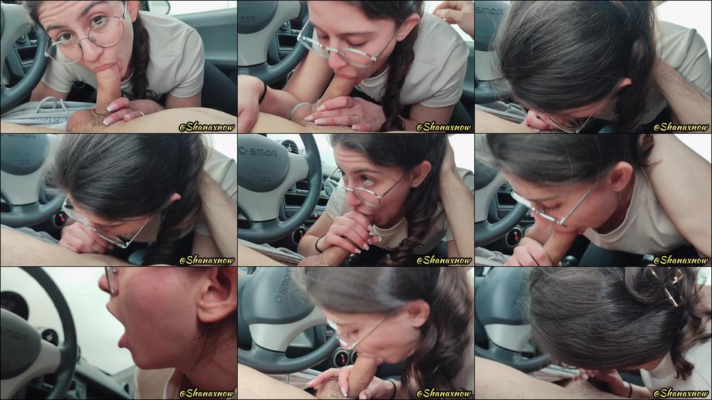 CAR POV BLOWJOW CUM IN THROAT RAINY DAY