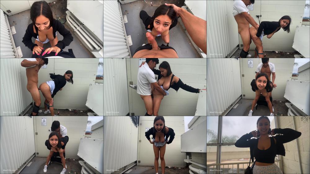 FUCKING AND CUMWALK IN A VERY PUBLIC PARKING LOT