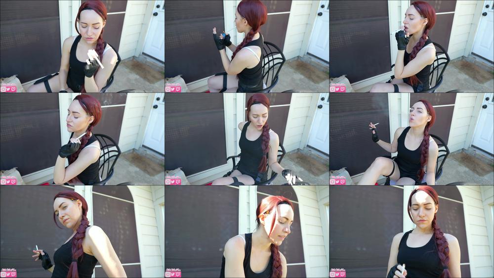 Lara Croft's Smoking JOI