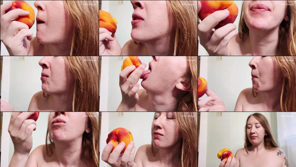 Sensual Peach Eating - July 23, 2024
