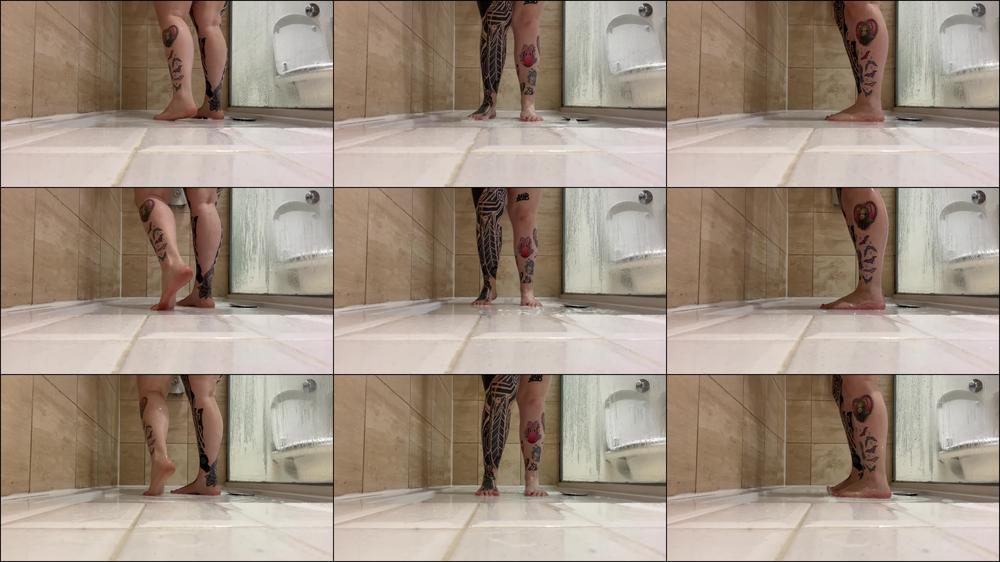 Showering Feet View