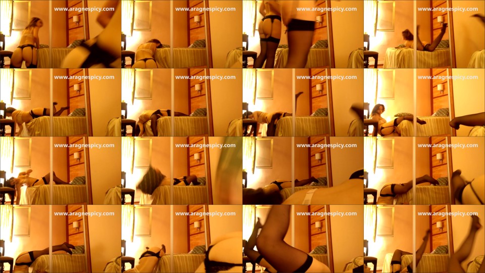 Aragne Spicy Playing In A Room Before Meet A Customer