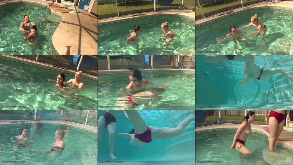 Pool Wedgie War- Anastasia v Amanda