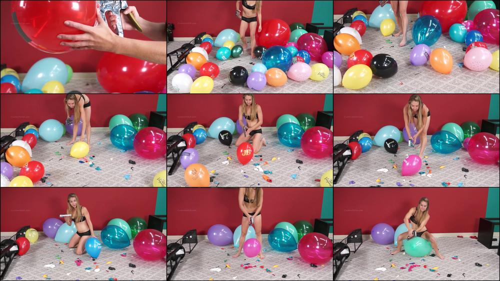 Julie Staple Pops Balloons