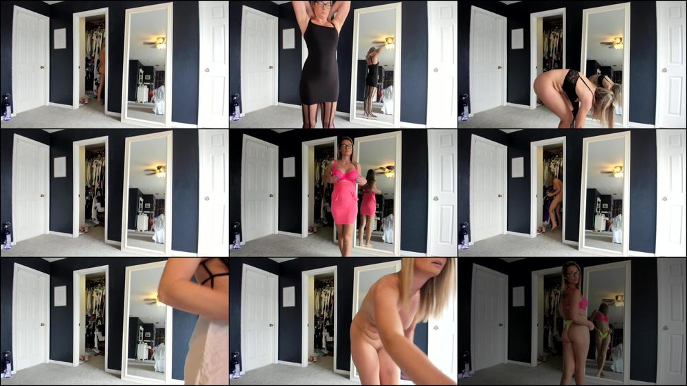 Trying On Lingerie And Dresses