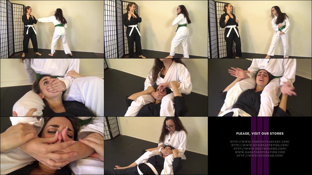 ROXANNE vs KARLY KARATE HAND OVER MOUTH - January 04, 2022