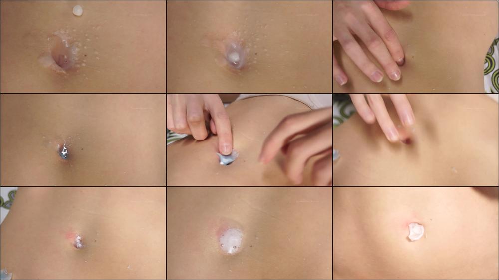 Julie's 2nd Belly Button Hot Candle Wax