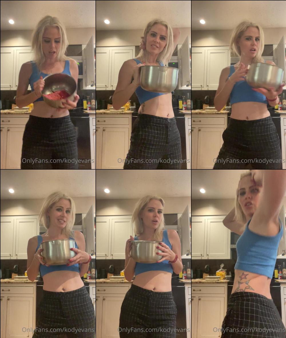kodyevans 01 05 2022 2441592337 Me in the kitchen being my goofy little self, if I made you dinner what would you ask me t