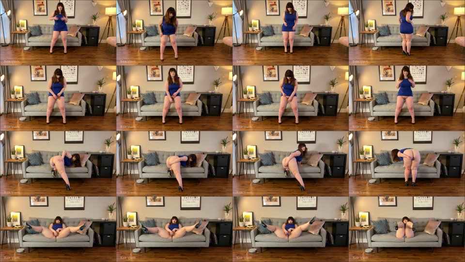 Bea York Fucking Myself In Heels And Blue Dress