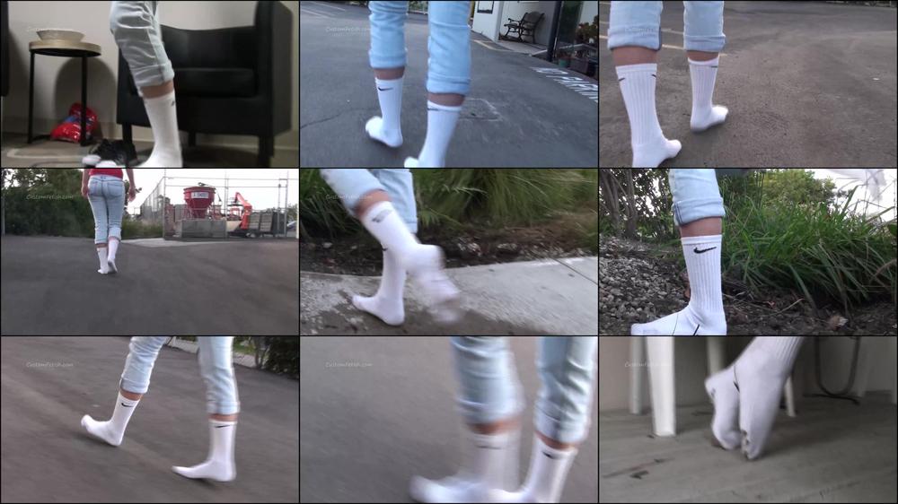 April Dirties White Nike Socks