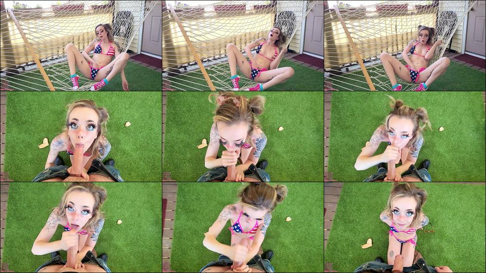 Riley Cyriis Backyard Bikini Slut Inhales Cock Meat