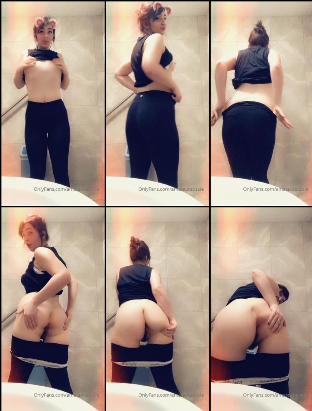 amateuraussie 06 07 2019 41763716 Naughty in the gym bathroom, tasting my pussy between sets 