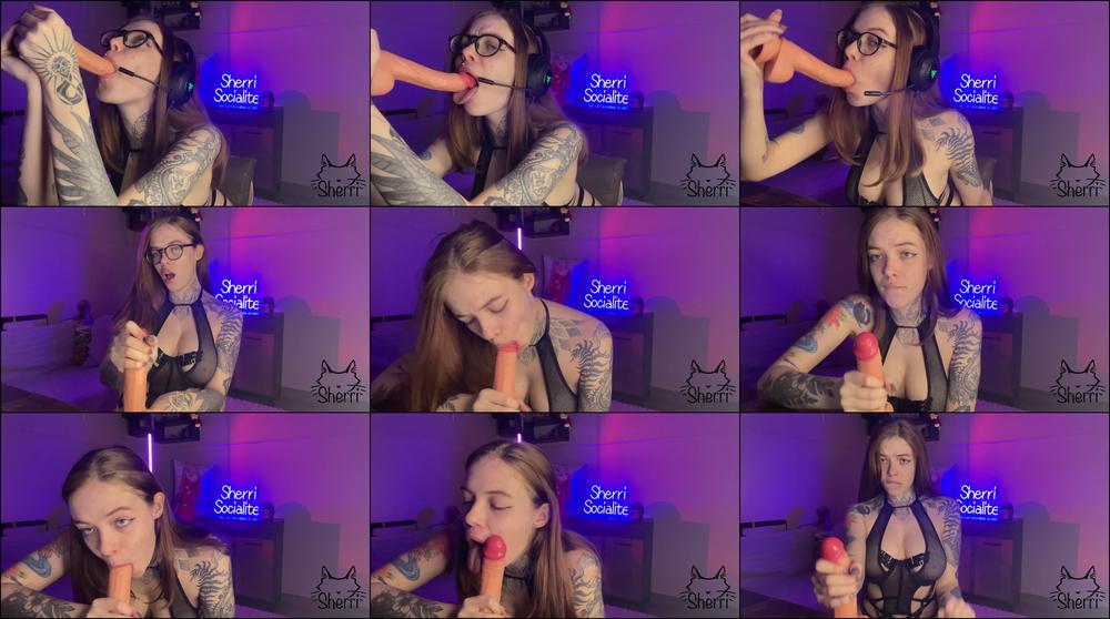 Sherri Roleplay Streamer Girl Sucking Dildo