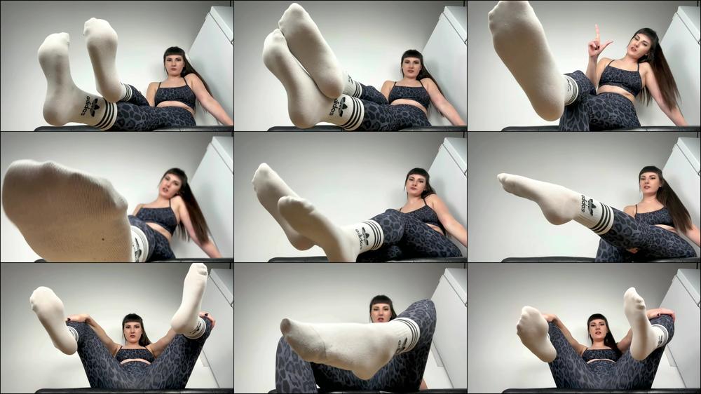 ladymedusa - Bratty white socks tease & denial - foot loser humiliation