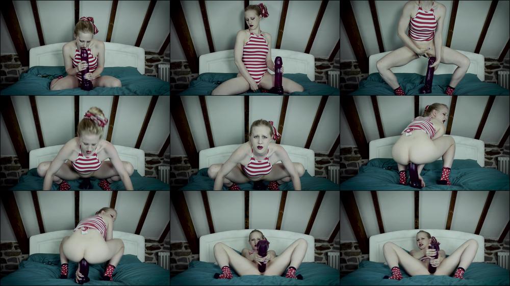 Lucy Takes a HUGE dildo