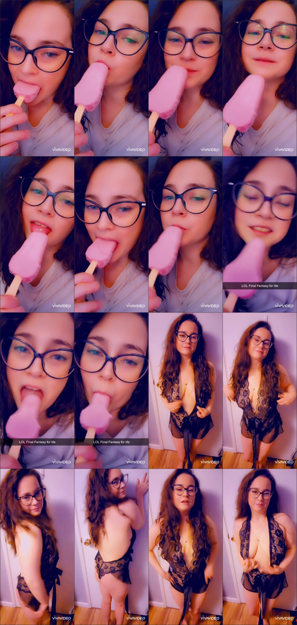 Caityfoxx Teasing With A Popsicle And Lingerie
