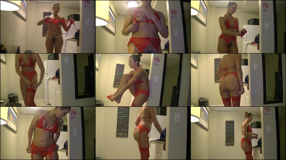 Helena Getting Ready 3 - My Red Lingerie