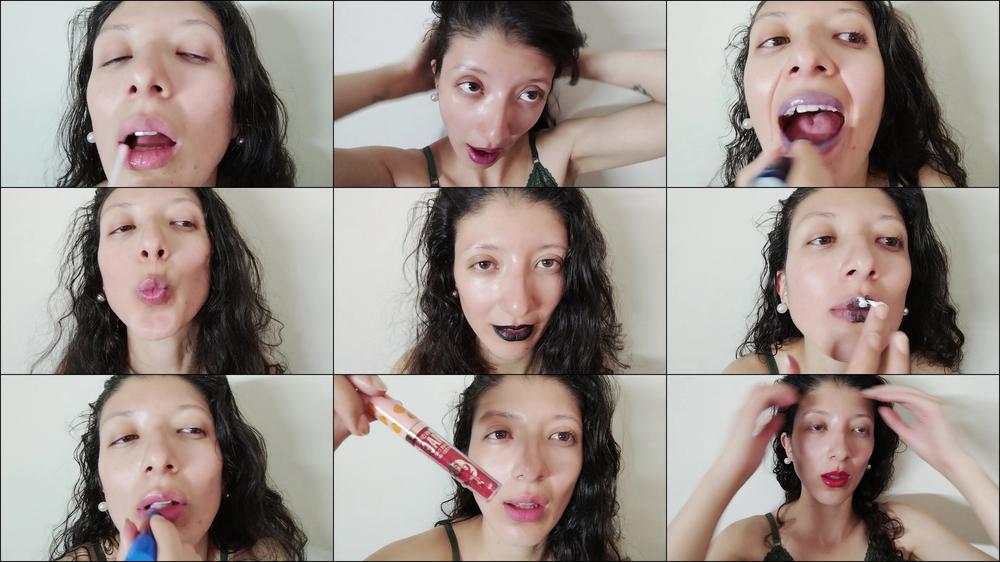POV FACE TRYING DIFFERENT LIPSTICKS ON MY PRETTY LIPS