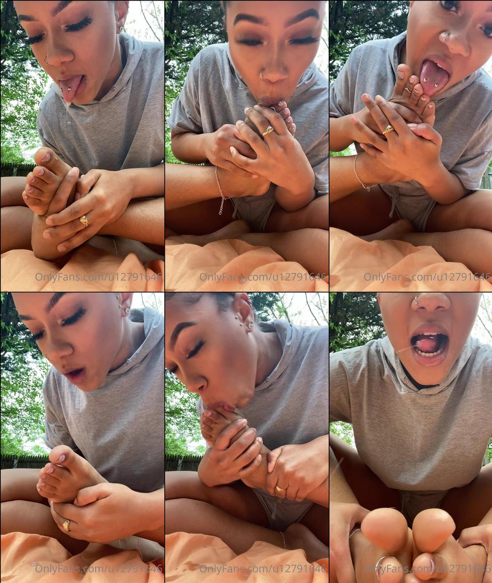 princessofthesoles_self worship w a sole tease outside I_24019911