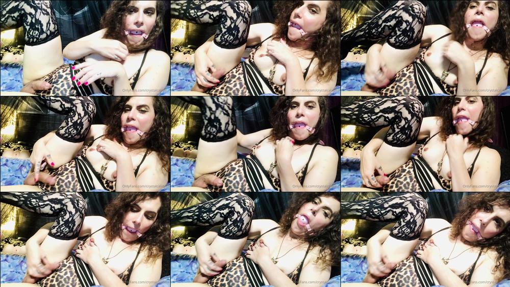 crystalcalabria 01 08 2020 577765291 Gagged and stroking in leopard print 2