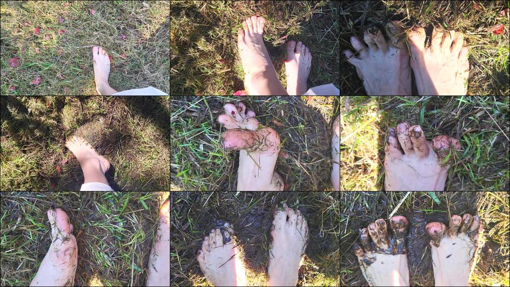 Barefoot Feet In Mud
