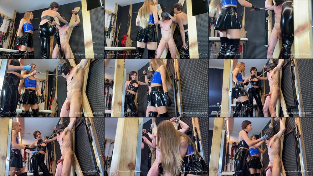 Extreme ballbusting for full of sperm