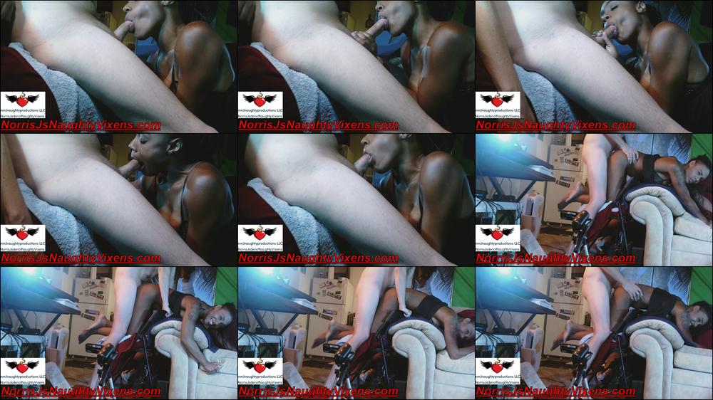 Ebony maid sucks cock hard then rides