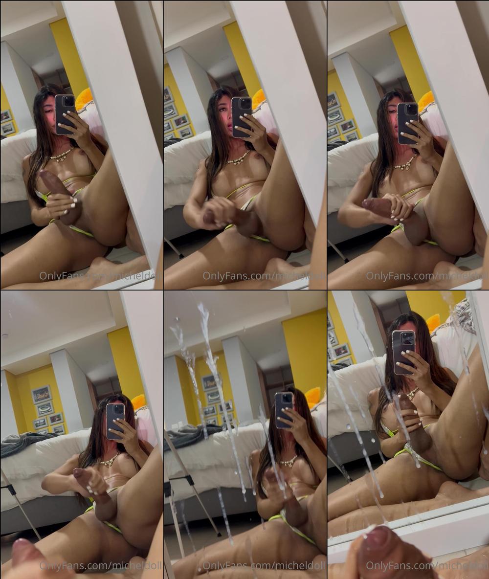 micheldoll 544893693 i got out of the pool a little messy lol but too hot i can t wait to see my cum in the mirror 3
