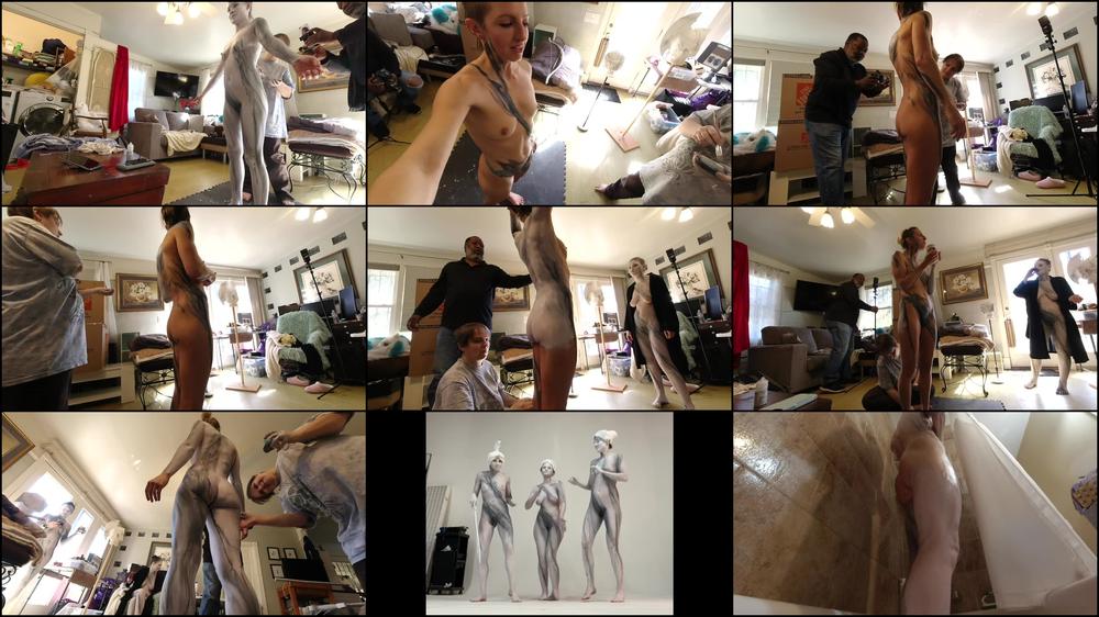 BTS roman goddess statue bodypaint - April 30, 2021